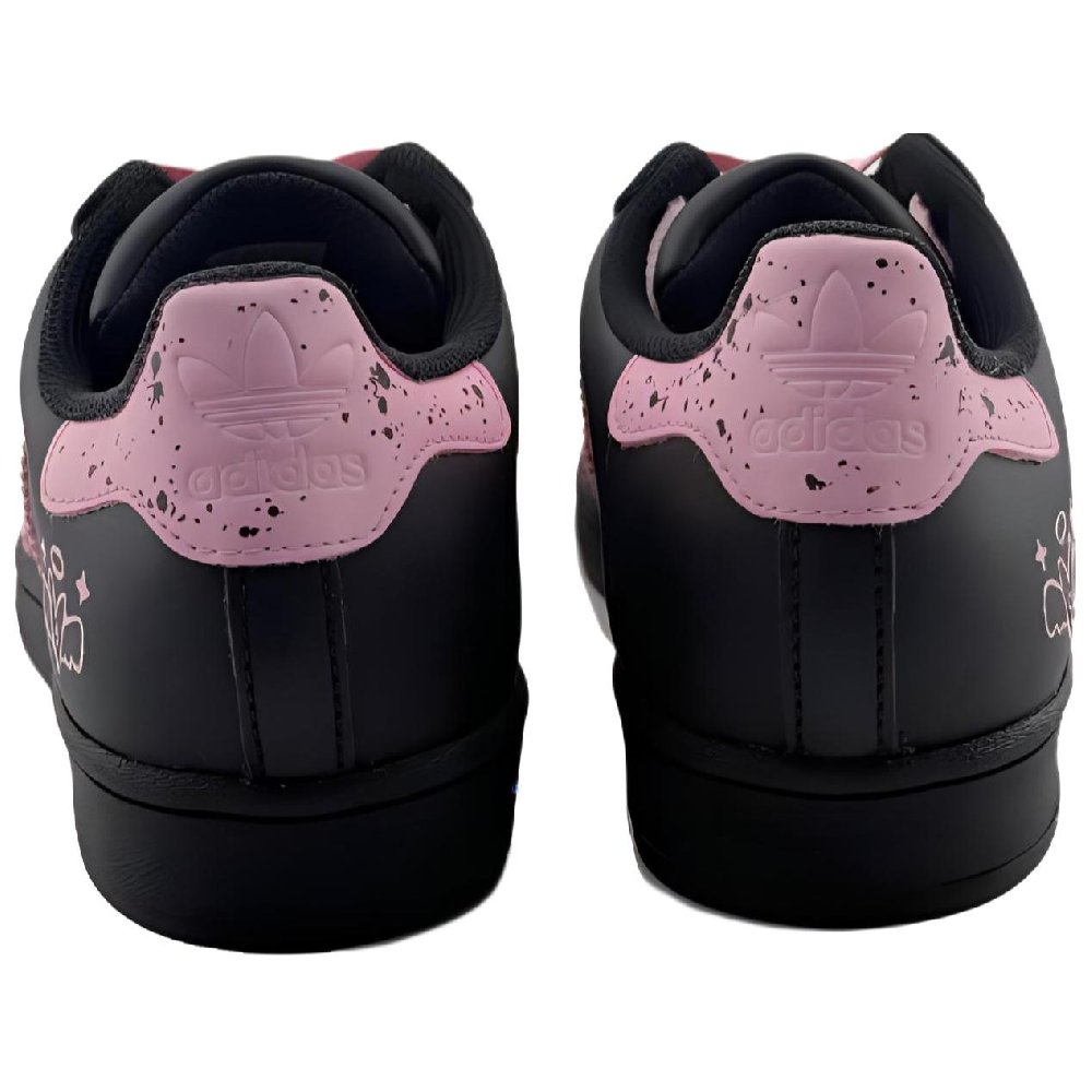 Adidas Originals SUPERSTAR Zhu Yu Anti Slip Wear Resistant Low Top Skateboard Shoes Unisex Black Pink