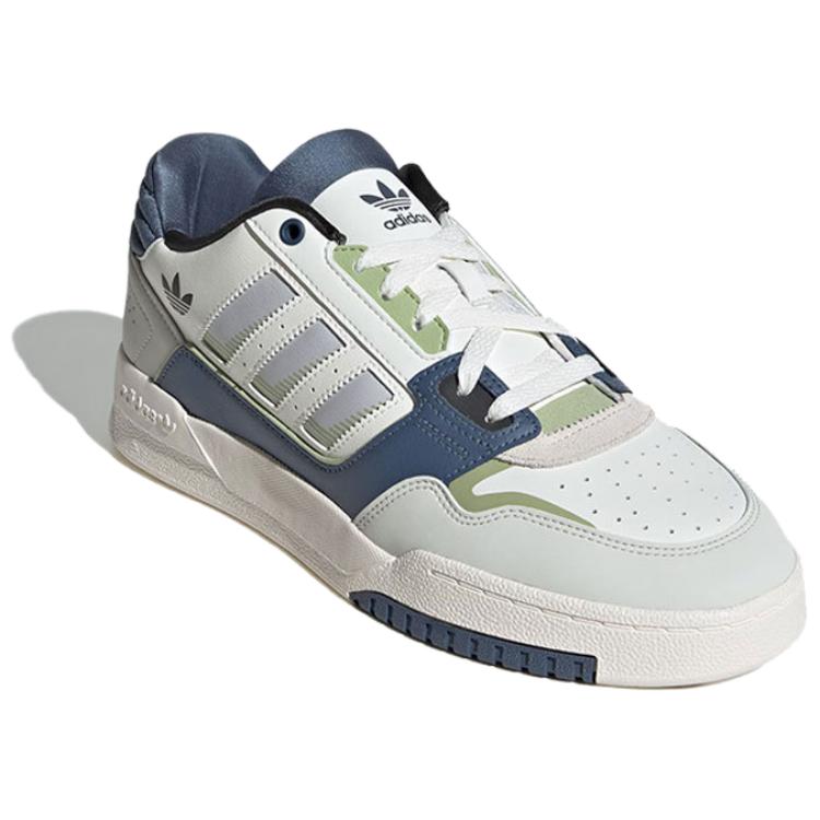 Adidas Originals Drop Step Anti Slip Wear Resistant Low Top Skateboard Shoes Unisex White Blue Green