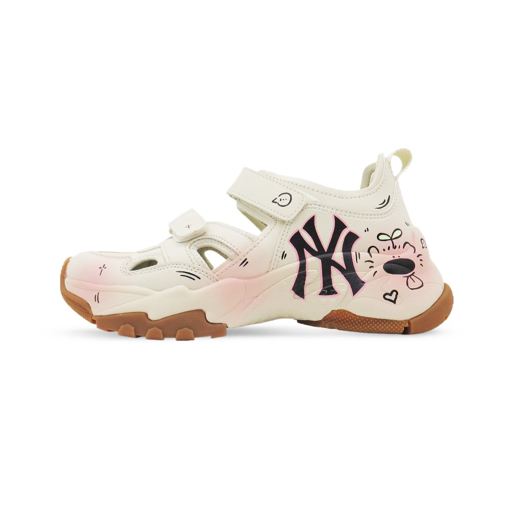 MLB Sandal Chunky Mask Mischievous Dog Flower River Trekking Shoes Unisex Pink