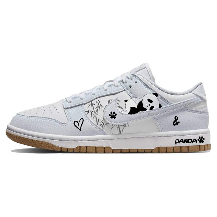 Nike Dunk Slip-Resistant Cushioning Wear-Resistant Low-Top Skateboard Shoes Women's White Blue