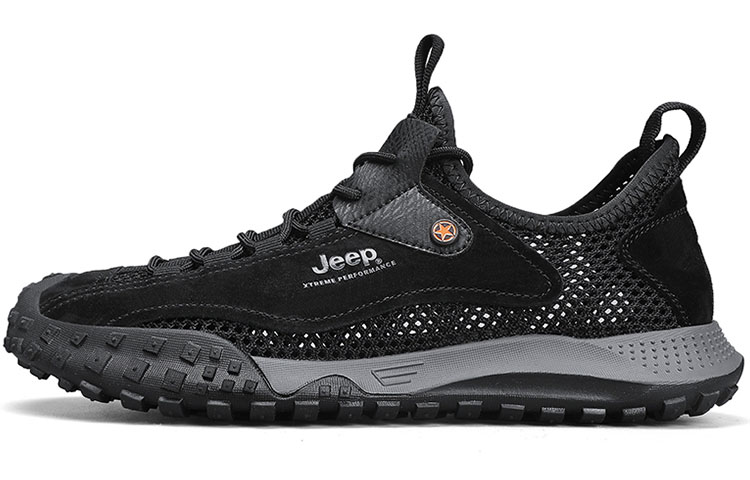 Jeep Low Top Outdoor Shoes Men's Black