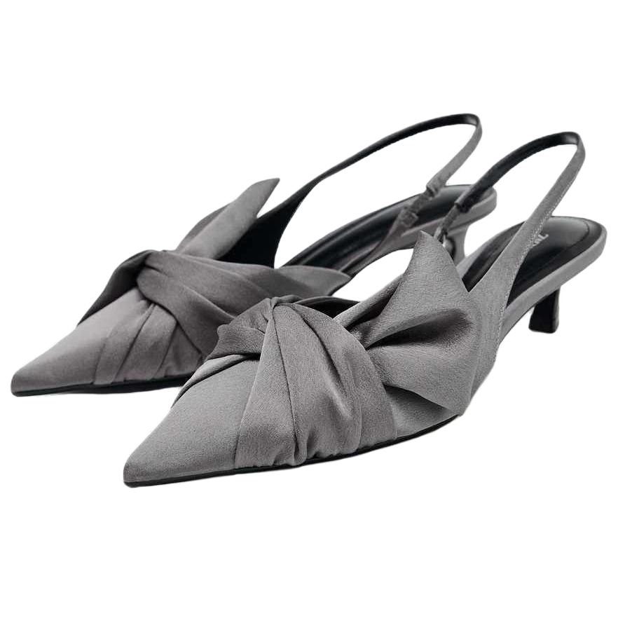 ZARA Slim Heel High Heels 5cm Women's Gray купить в интернет-магазине Yoocart с быстрой доставкой по России.