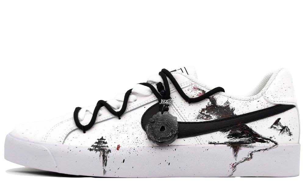 Nike Court Royale Non-slip Lightweight Low-Top Skateboard Shoes Unisex Ink Black
