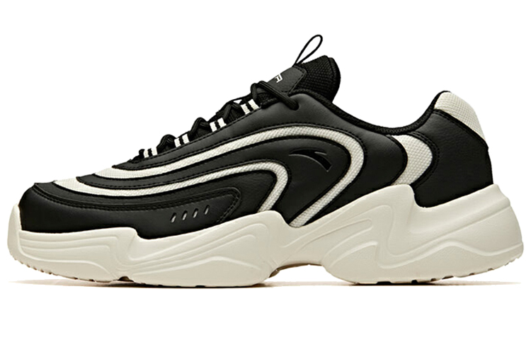 Anta Low-Top Casual Shoes Men's Black White