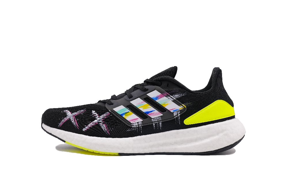Adidas Pureboost 22 Running Shoes Men Low-Top Black/Yellow