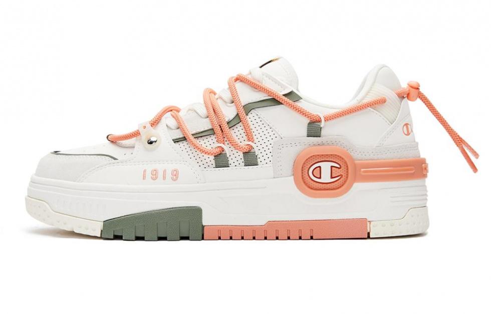 Champion Essentials Collection Bumper V1 Low Top Skateboard Shoes Women's White Orange