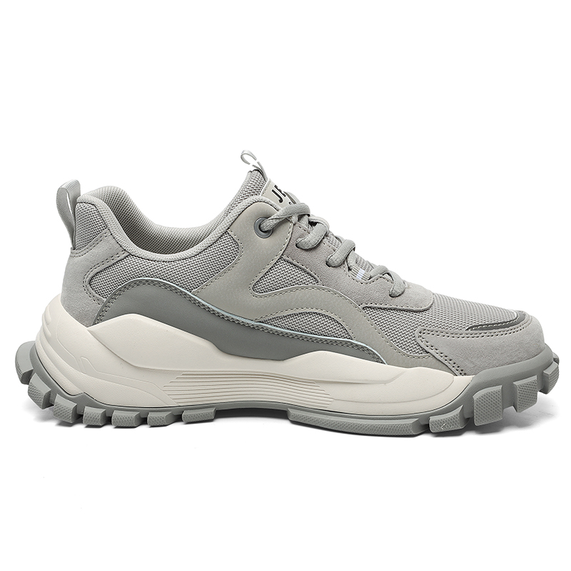 JEEP SPIRIT Low Top Casual Chunky Sneakers Men's Moon Dust Gray