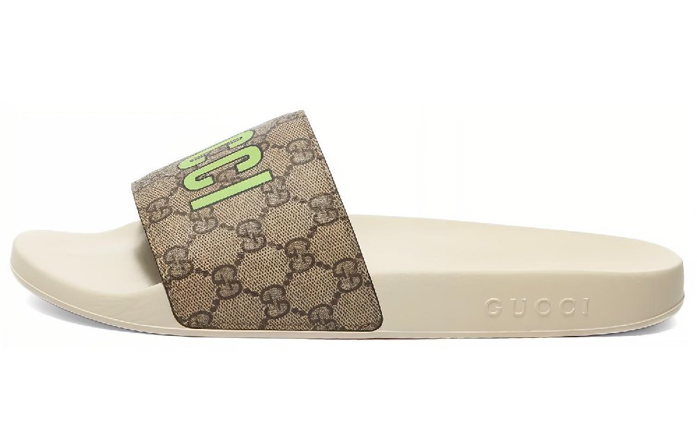 GUCCI GG Supreme Slide Sandals "Strawberry" Women's