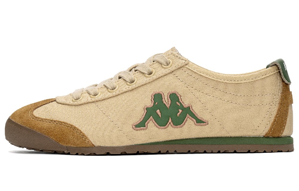 Kappa Anti-Slip Wear-Resistant Low-Top Canvas Shoes Unisex Khaki