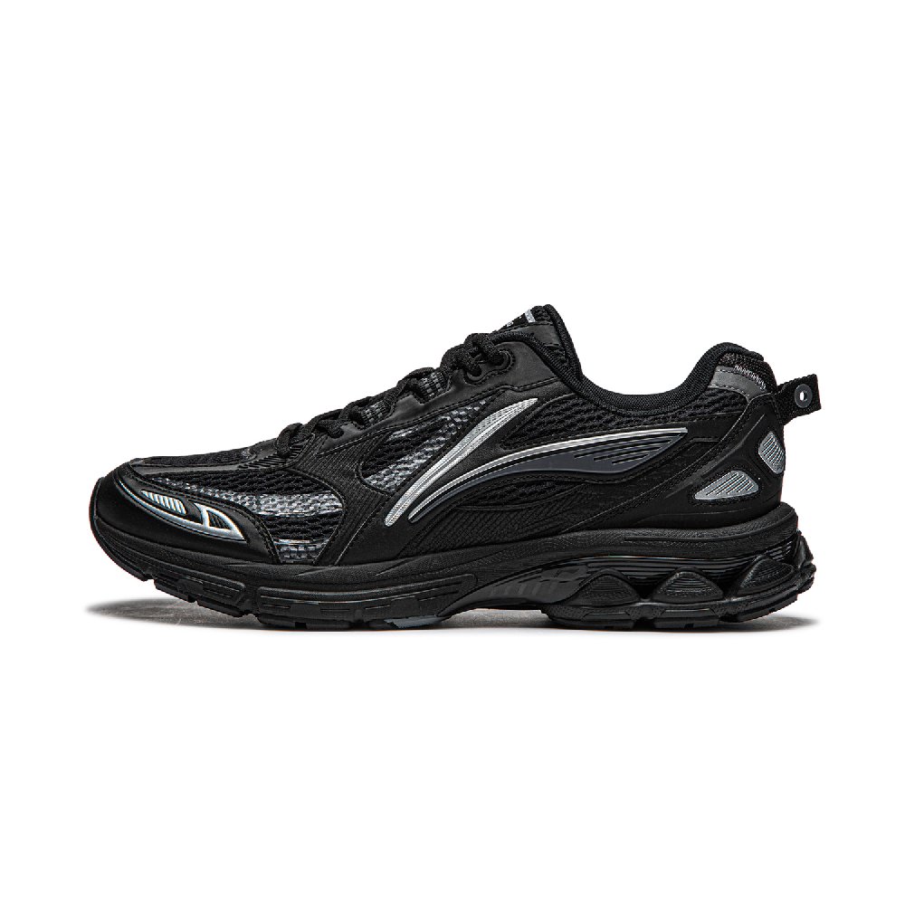 LiNing Shake 2.0 Cushioned Anti Slip And Wear Resistant Lightweight Low Top Casual Running Shoes Men's Black Silver