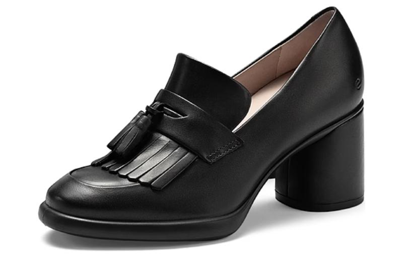 Ecco Chunky Heel High Heels 8cm Women's Black