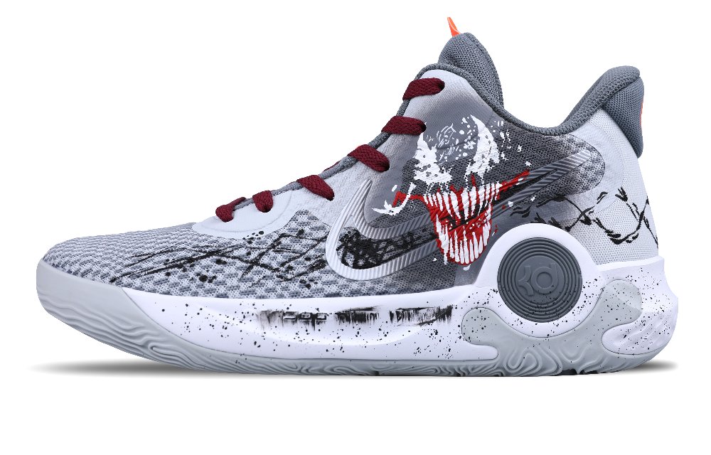 Nike KD Trey 5 IX Shock Absorbers Slip Resistant Abrasion Resistant Mid Top Basketball Shoes Unisex Black White