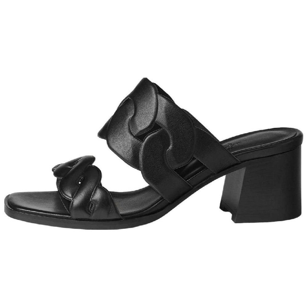 HERMES Gaby Slip-Resistant Slide Slippers Women's Black