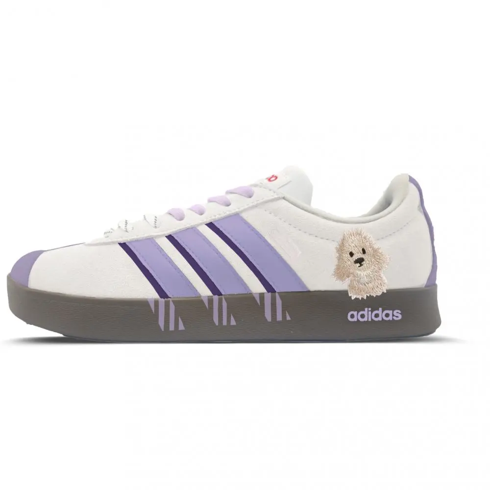 Adidas Neo Cashmere Dog Shadow Slip Resistant Low top Skateboard Shoes Unisex White Purple