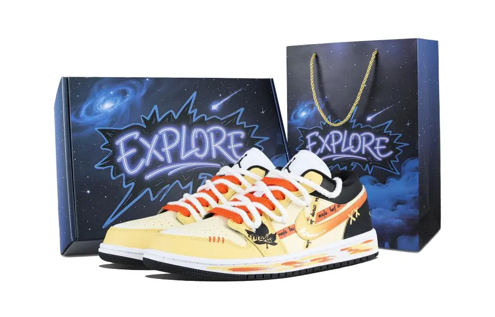 Jordan Air Jordan 1 Maple Dance In Autumn Wheat Low top Vintage Basketball Shoes Unisex Orange
