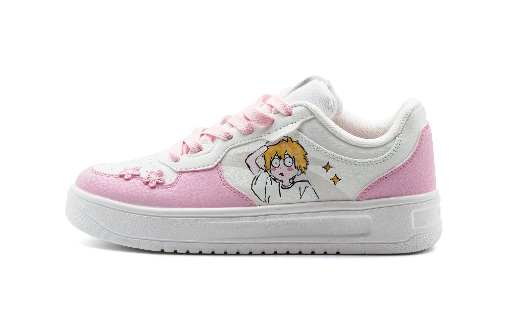 Anta Relaxed Slip Resistant Cushioning Low Top Skateboard Shoes Unisex Pink