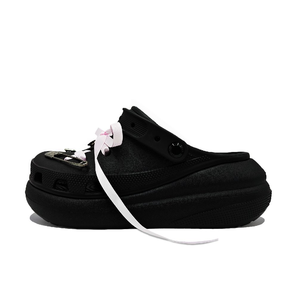 Crocs Classic Lined Clog Sweetheart Bowknot Clogs Women's Black