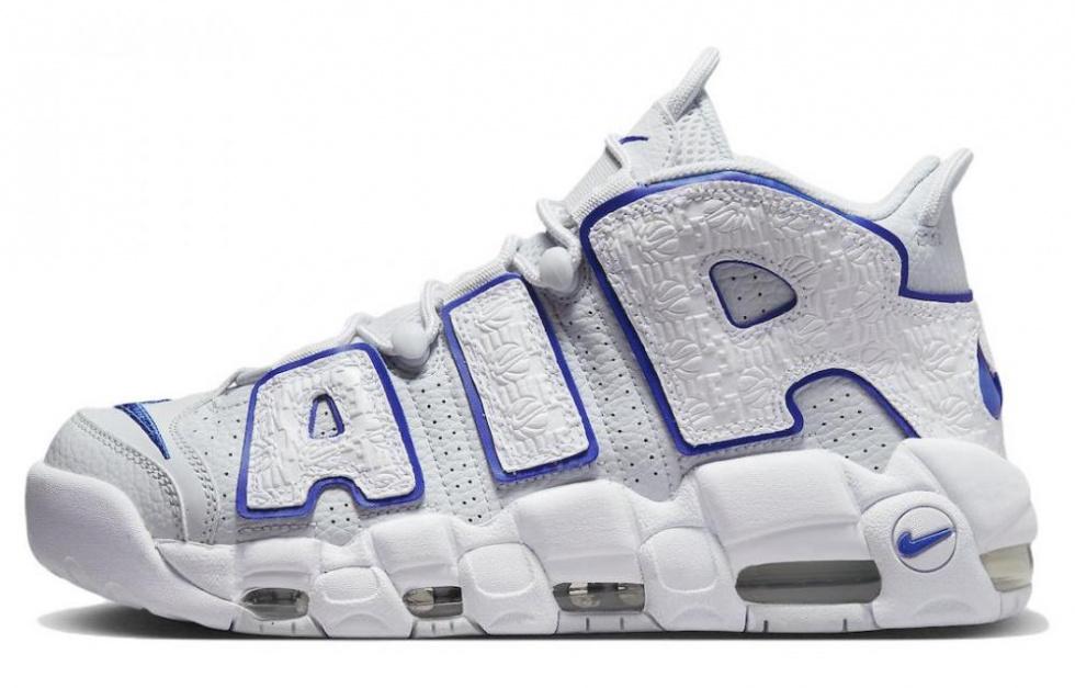 Nike Air More Uptempo Embossed White Royal Blue