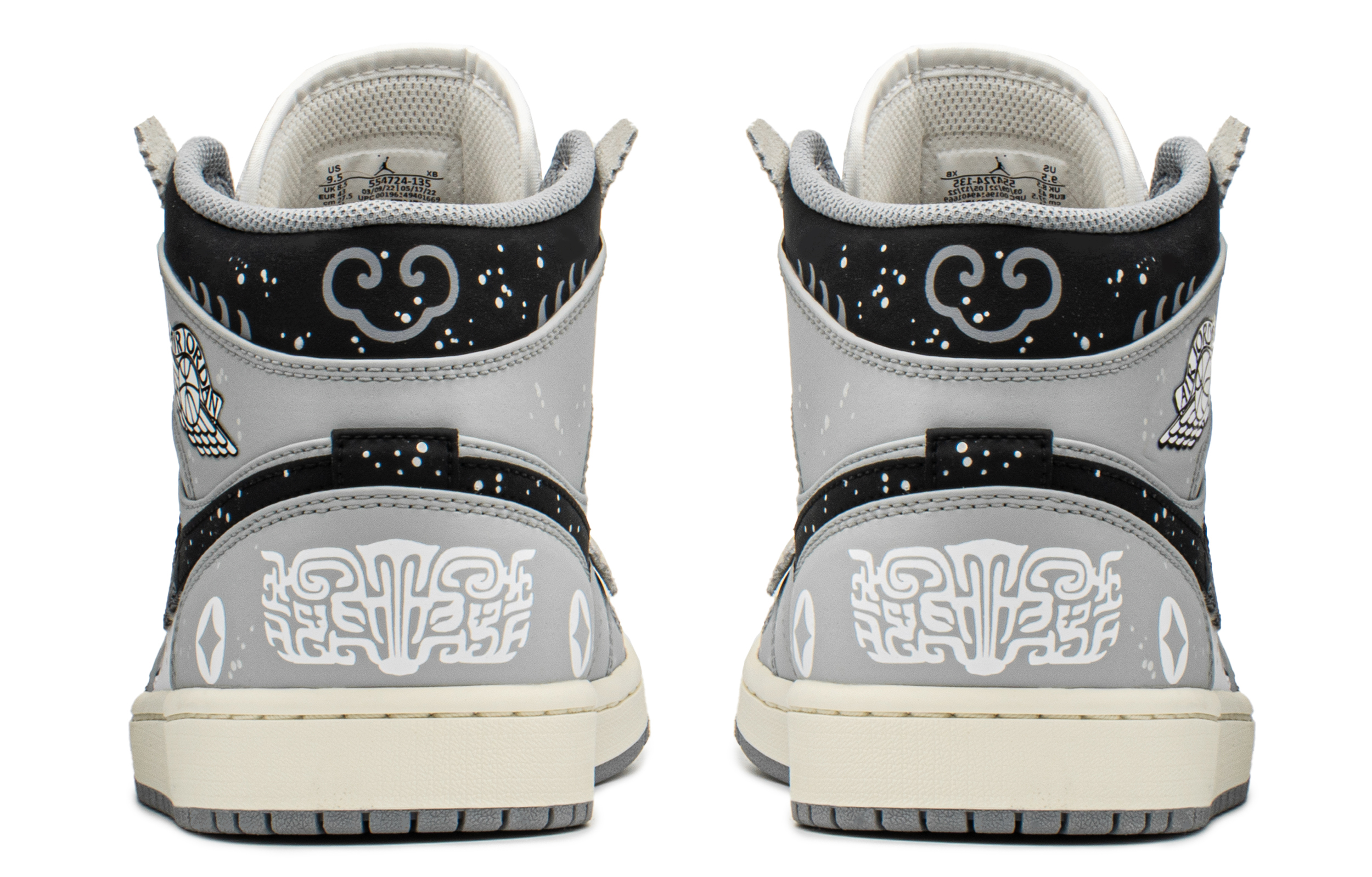 Jordan Air Jordan 1 Anti-Slip Wear-Resistant High-Top Vintage Basketball Shoes Men's Black White Gray купить в интернет-магазине Yoocart с быстрой доставкой по России.