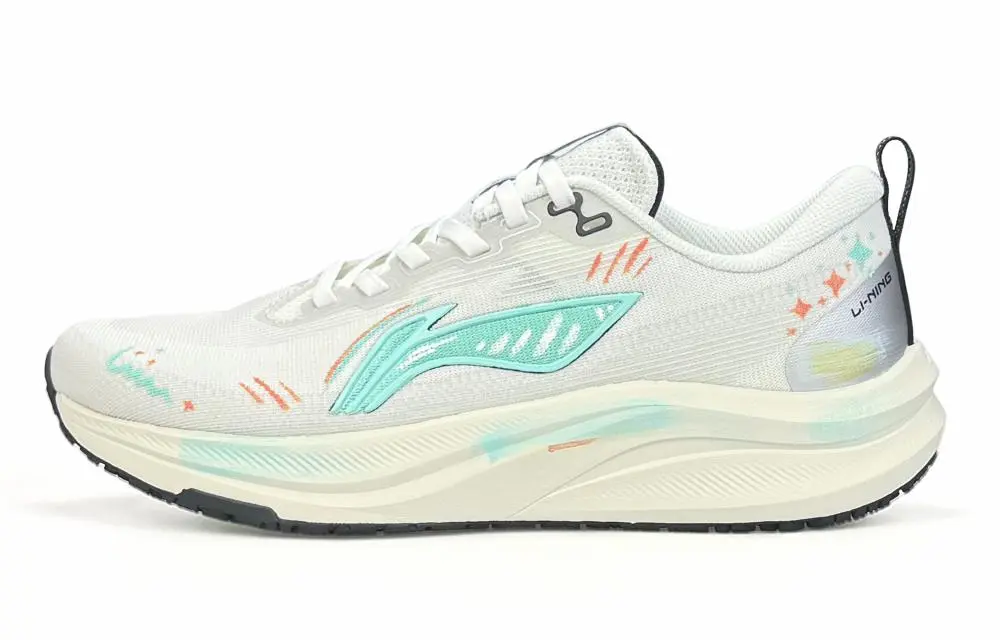 LiNing Red Hare 8 Wear resistant And Lightweight Low top Casual Running Shoes Men's White Green