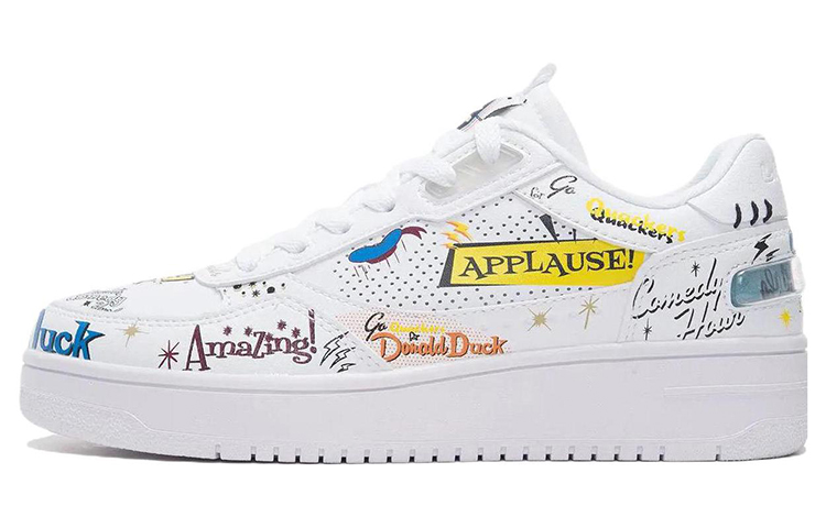 Li Ning Classic Skateboarding X Disney 'White Yellow' Women's