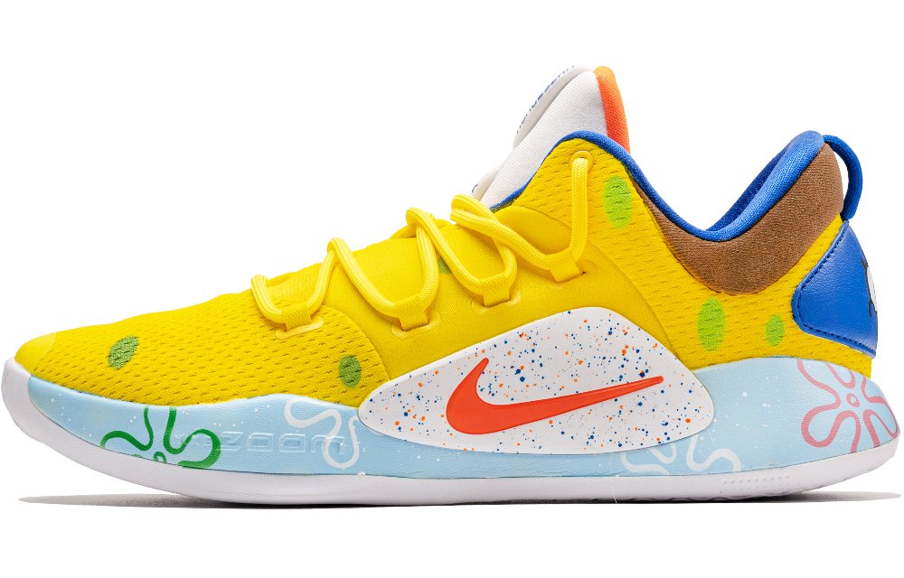 Nike Hyperdunk X Slip-Resistant Low-Top Basketball Shoes Men's Yellow Pink