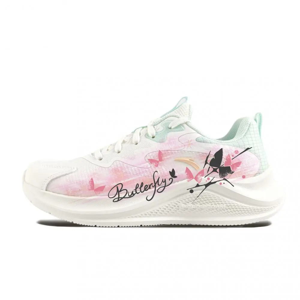 Anta Shock Absorbers Slip Resistant Abrasion Resistant Low top Casual Sprint Running Shoes Women's White
