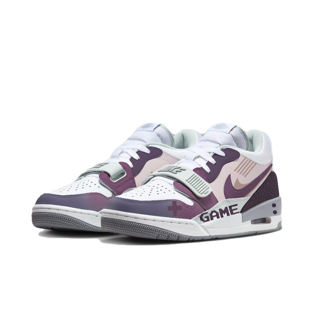 Jordan Legacy 312 Video Games Wear-Resistant Low-Top Vintage Basketball Shoes Men's Fuchsia