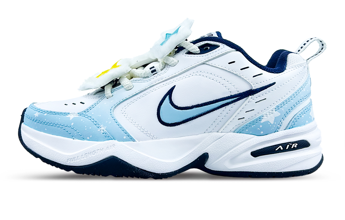 Nike Air Monarch 4 Chunky Sneakers Unisex Low-Top White Blue