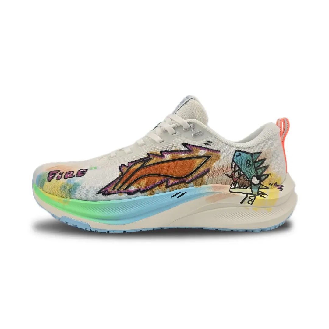 LiNing Red Hare 8 Cushioning, Wear Resistant Low top Training Running Shoes Men's White
