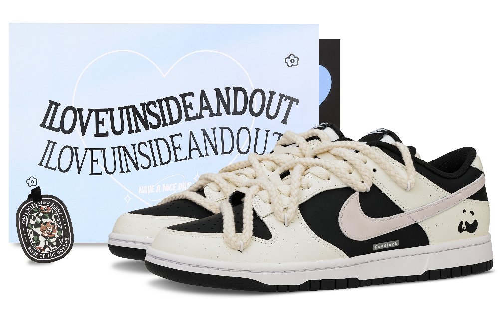 Nike Dunk Slip Resistant, Abrasion Resistant, Lightweight Low Top Skateboard Shoes Unisex Black White