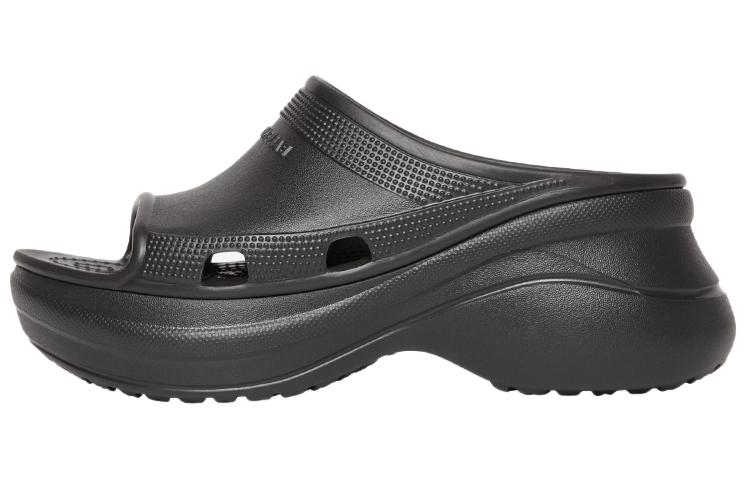 Balenciaga X Crocs Pool Slide Sandals Black Women's