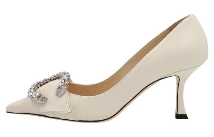 Jimmy Choo Melva Slim Heel High Heels 7cm Women's White