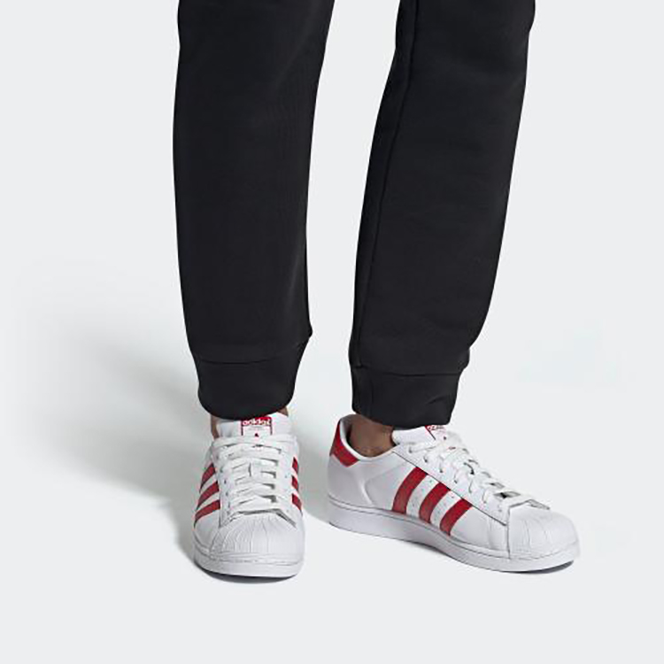 Superstar Adidas Originals 'White Scarlet'