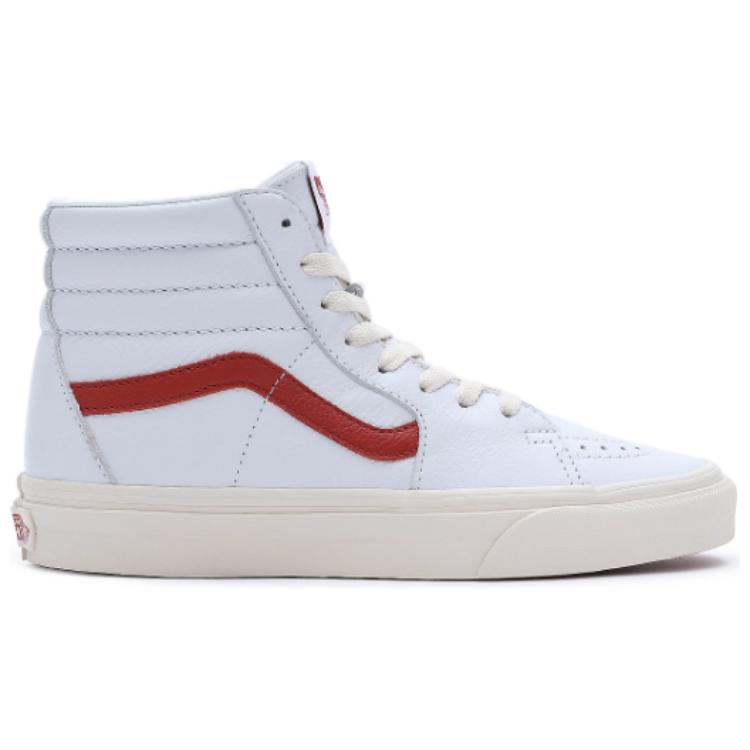 Vans Vintage Pop Sk8 Hi Shoes 'White Red' Women's