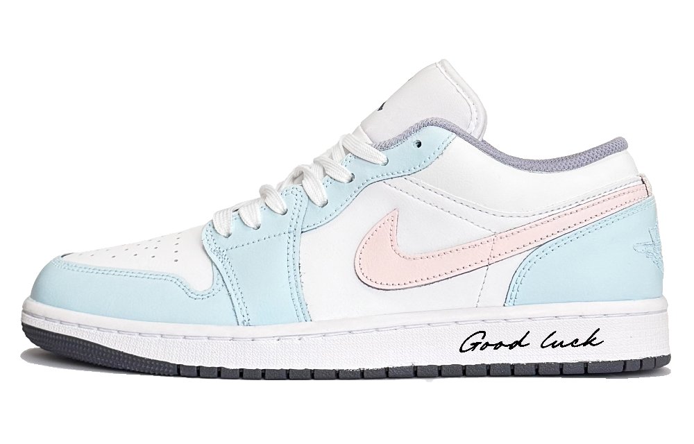 Jordan Air Jordan 1 Moon Mail, Salted Berry Cushioning Low Top Vintage Basketball Shoes Men's Sky Blue