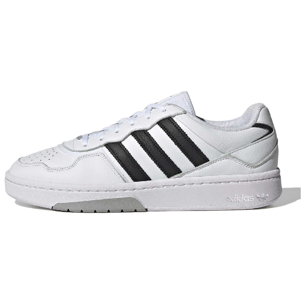 Adidas Originals Courtic Anti Slip Wear Resistant Low Top Skateboard Shoes Unisex White Black