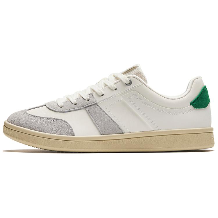 Anta Non slip Lightweight Low Top Skateboard Shoes Men's White Green