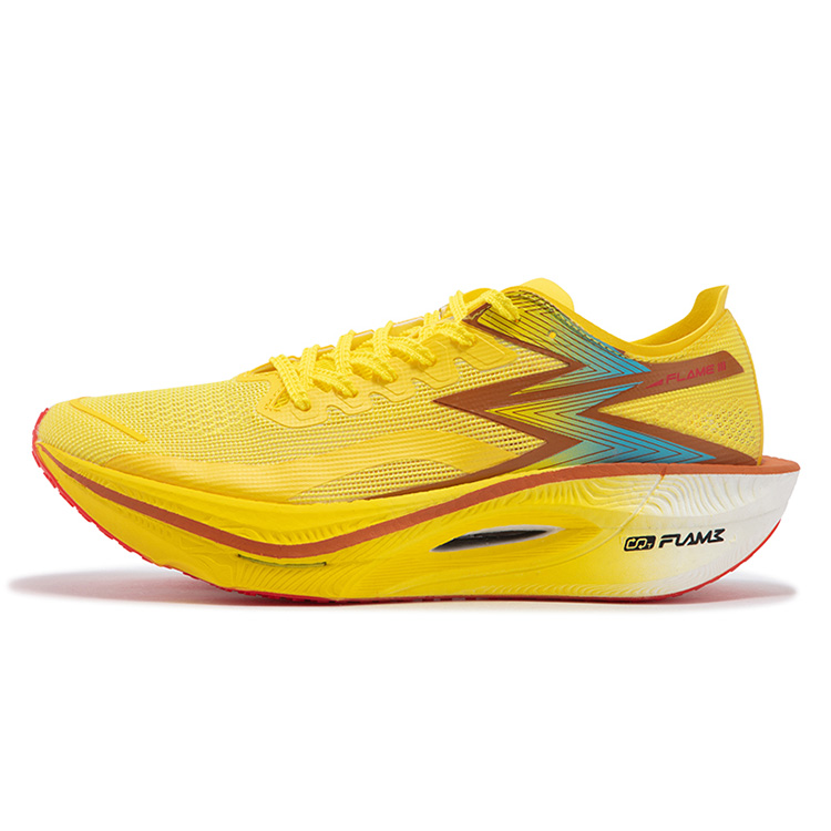 361° Fly Burn 3 Cushioning Anti-Slip And Wear-Resistant Low-Top Full-Length Carbon Plate Running Shoes Unisex Yellow