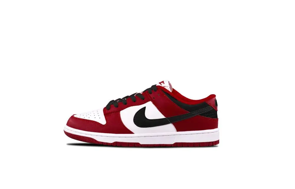 Nike Dunk Bred Toe Wear resistant And Lightweight Low top Skateboard Shoes Unisex Chicago Red