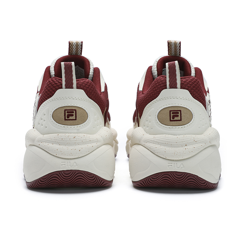 FILA PEASE Cushioning Wear-Resistant Low-Top Casual Shoes Women's White Red