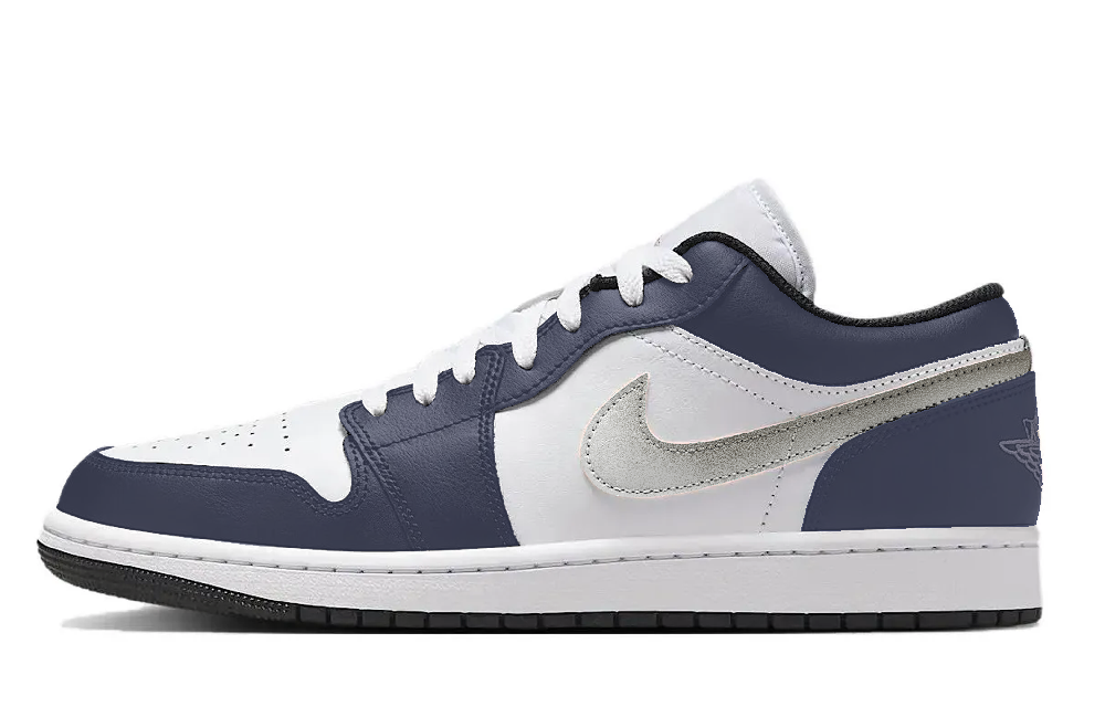 Jordan Air Jordan 1 Abrasion Resistant Low Top Vintage Basketball Shoes Men's Blue White