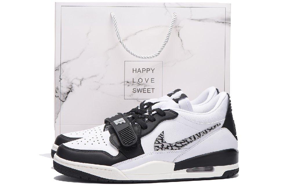 Jordan Legacy 312 Chestnut Slip Resistant Coverage Low Top Vintage Basketball Shoes Men's Black Gray