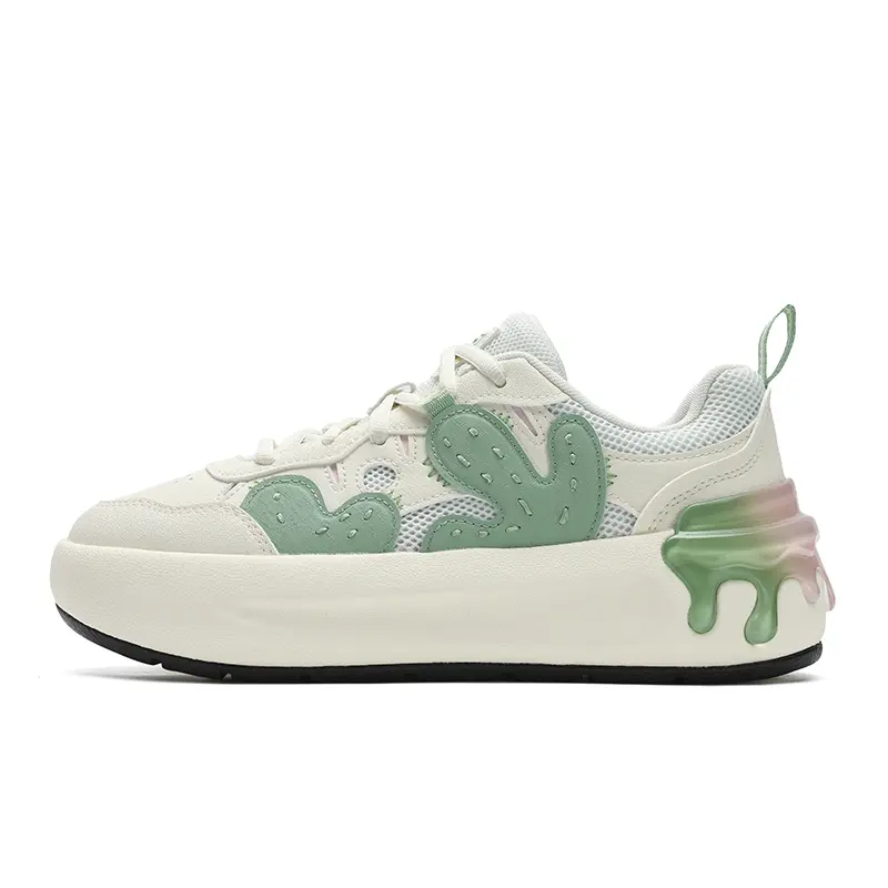 FILA CACTI Cactus Shoe Lightweight And Breathable Low Top Skateboard Shoes Women's Yellow Green