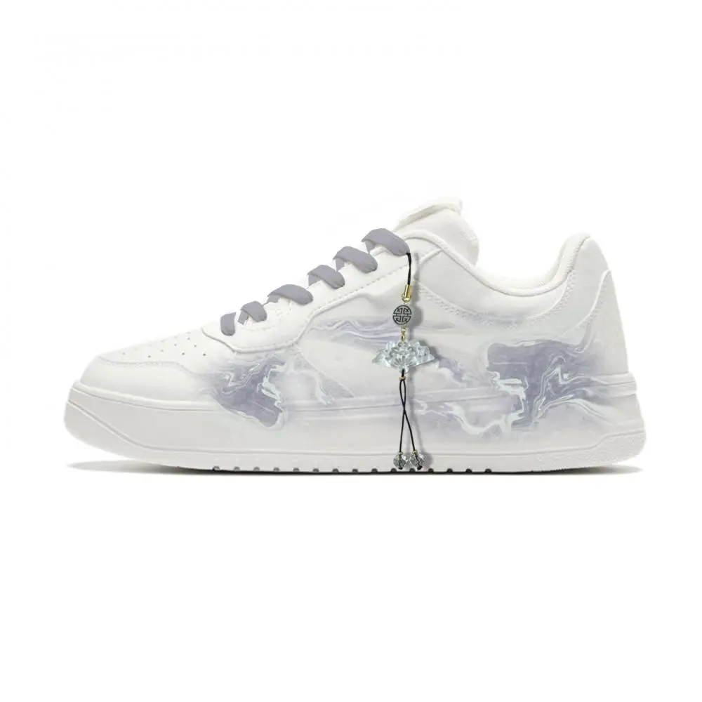Anta Relaxed Abrasion Resistant Coverage Low top Skateboard Shoes Unisex White Purple