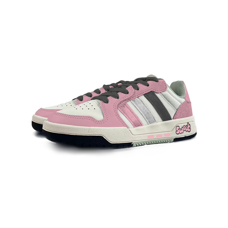 Adidas Neo Entrap Anti-Slip Wear-Resistant Low-Top Skateboard Shoes Unisex Black Pink