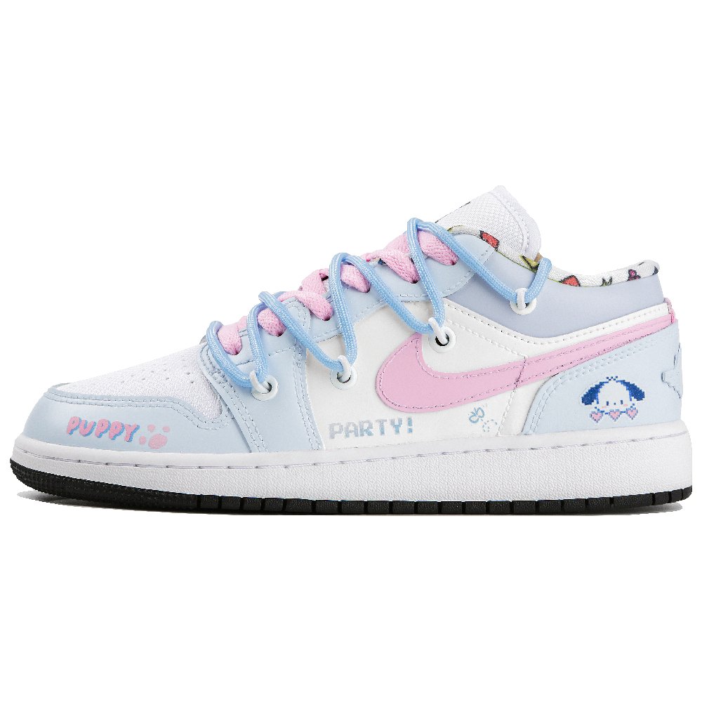 Jordan Air Jordan 1 Low-Top Vintage Basketball Shoes GS Purple