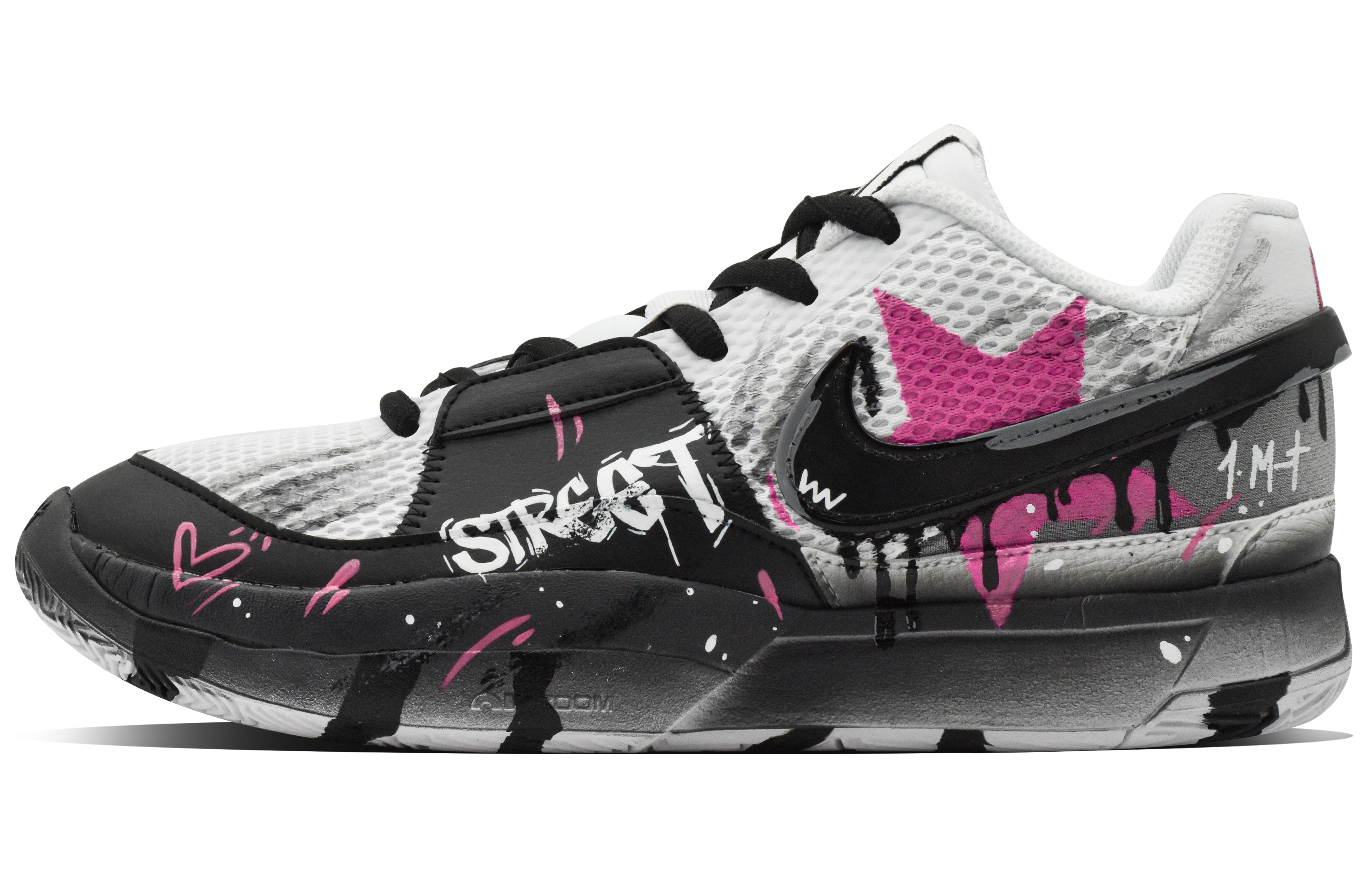 Nike Ja 1 Xingji Shock Absorbers Slip Resistant Abrasion Resistant Low top Basketball Shoes Men's Black Gray