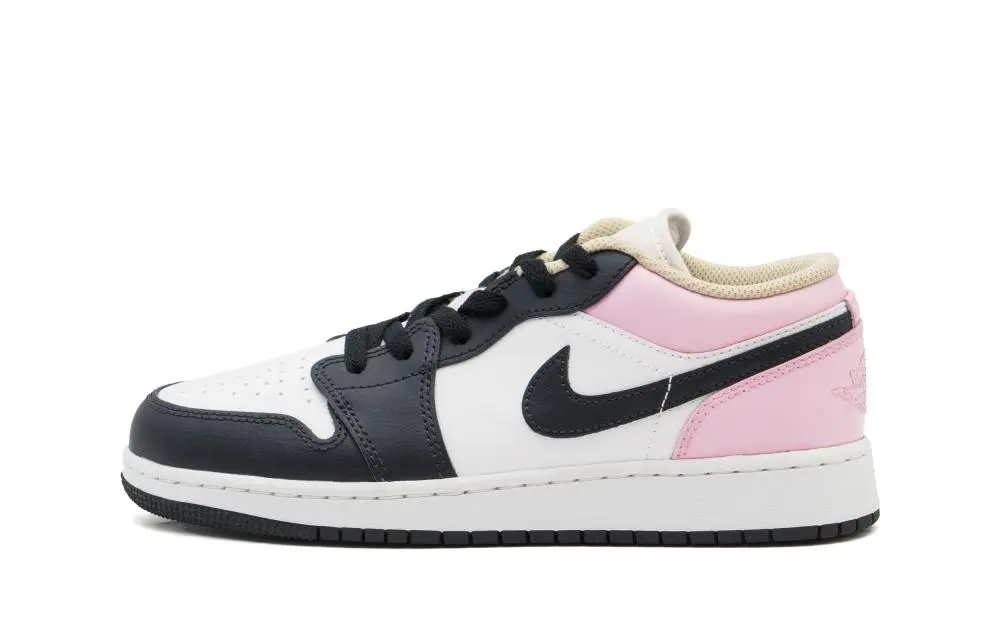 Jordan Air Jordan 1 Cushioning, Wear Resistant Low top Vintage Basketball Shoes Unisex Pink