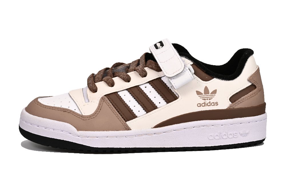 Adidas Originals FORUM Anti Slip Wear Resistant Low Top Skateboard Shoes Unisex Beige Brown